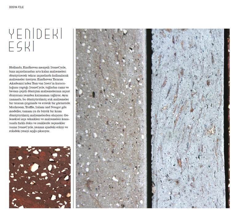 Tasarim - StoneCycling in Turkey's Leading Design & Architecture Magazine
