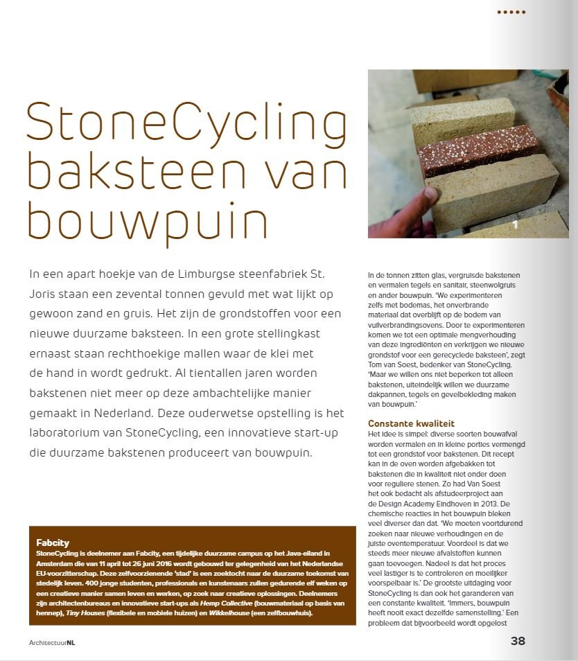 ArchitectuurNL Magazine - StoneCycling Feature
