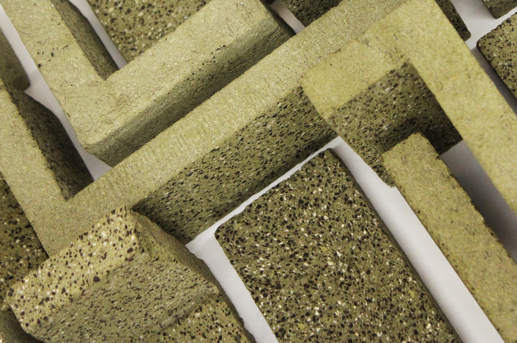 StoneCycling WasteBasedBricks® - Pistachio Custom Sizes