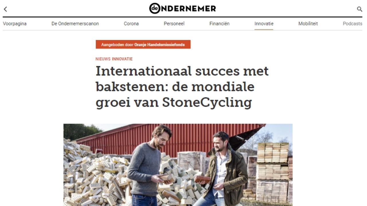 De Ondernemer - International Success with Bricks