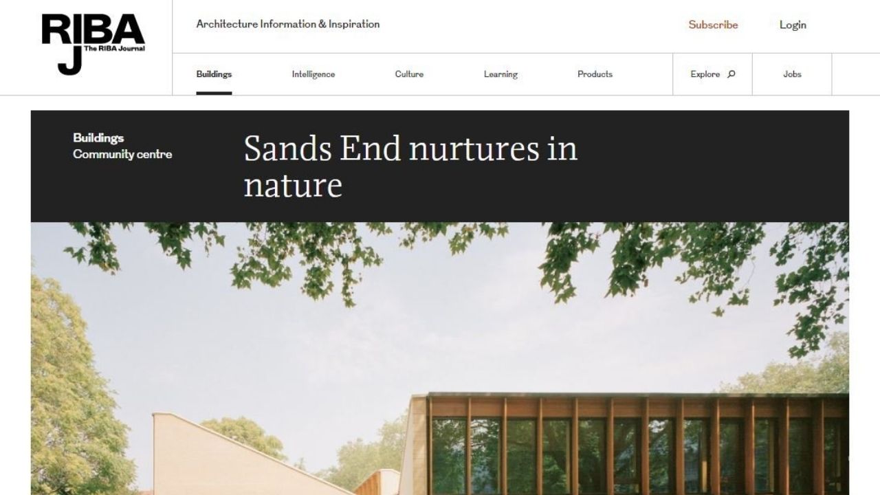 The RIBA Journal - Sands End Nurtures in Nature