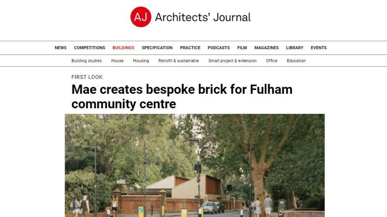 Architect's Journal - StoneCycling's Bespoke Bricks Featured
