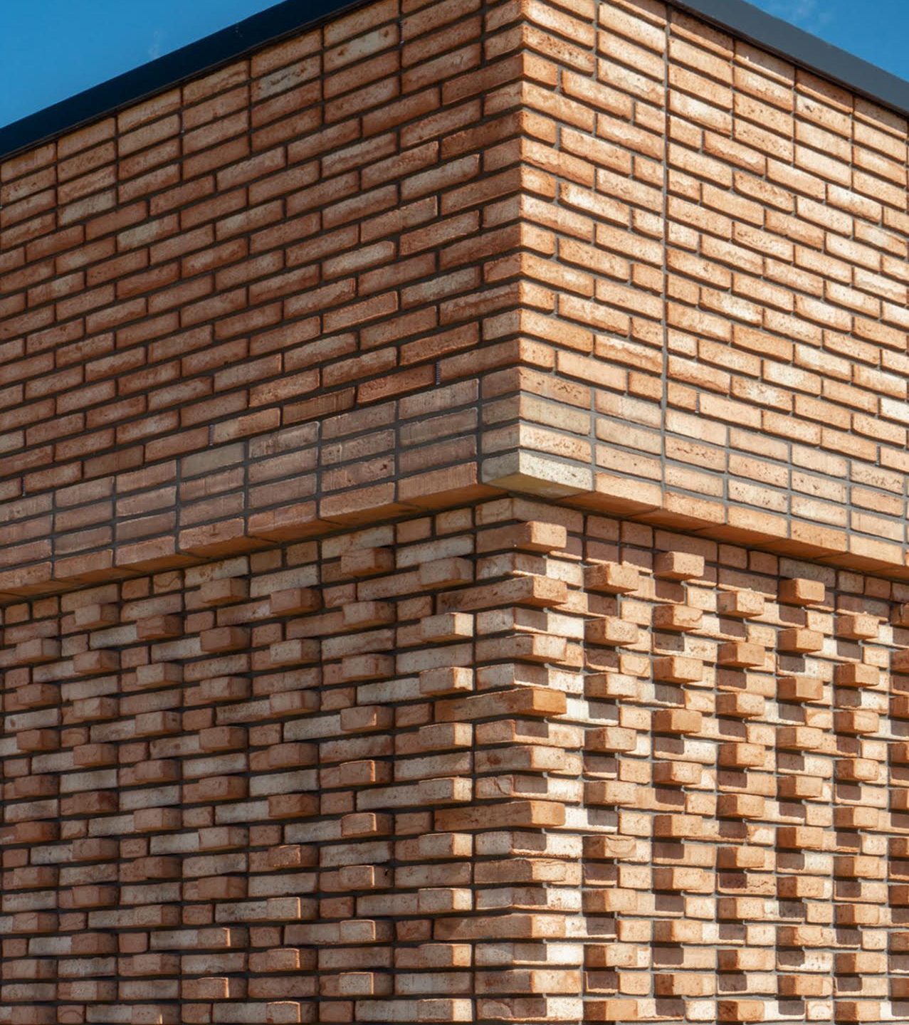 Substation in Orange Brick from Waste at Amsterdam IJburg || StoneCycling