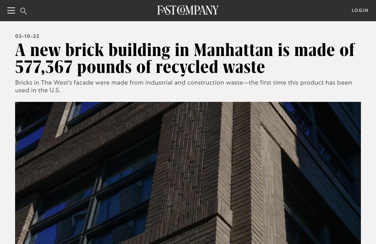 Fast Company - StoneCycling Project in New York Featured