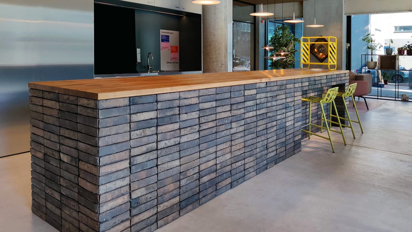 FRONT® Sustainable Building Materials - 2Good2Waste Interior of Housing Association HQ in Amsterdam | StoneCycling