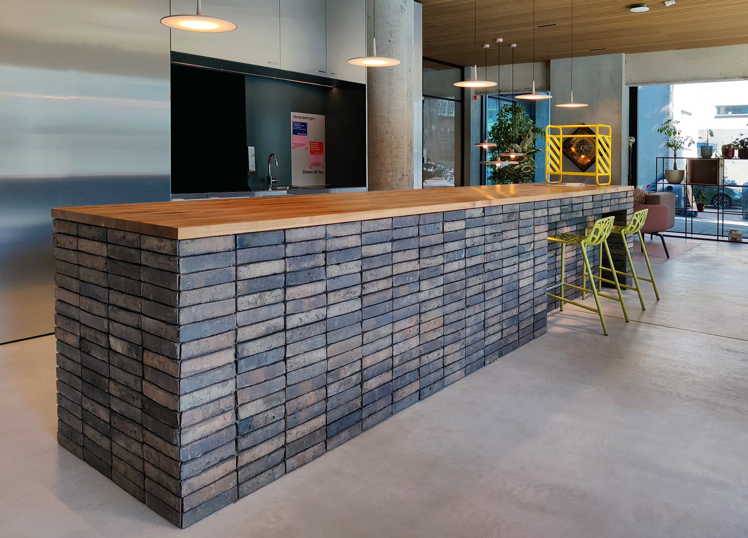 FRONT® Sustainable Building Materials - 2Good2Waste Interior of Housing Association HQ in Amsterdam | StoneCycling
