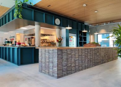 FRONT® Sustainable Building Materials - 2Good2Waste Interior of Housing Association HQ in Amsterdam | StoneCycling