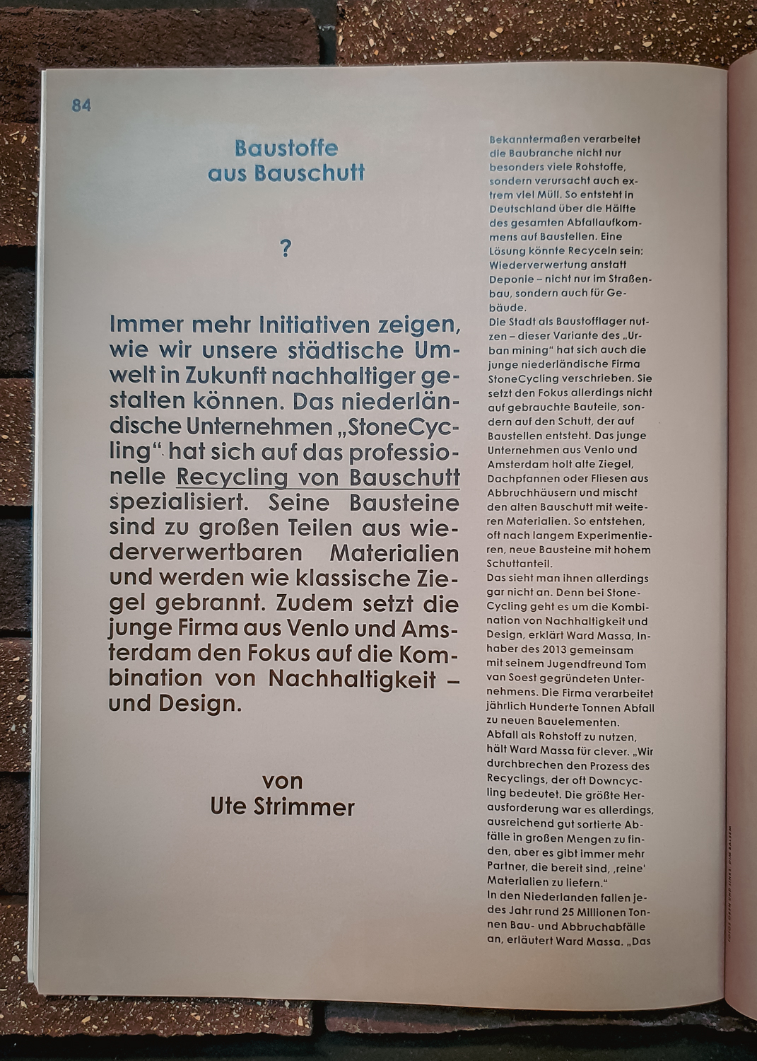 Bau Meister Magazine || StoneCycling