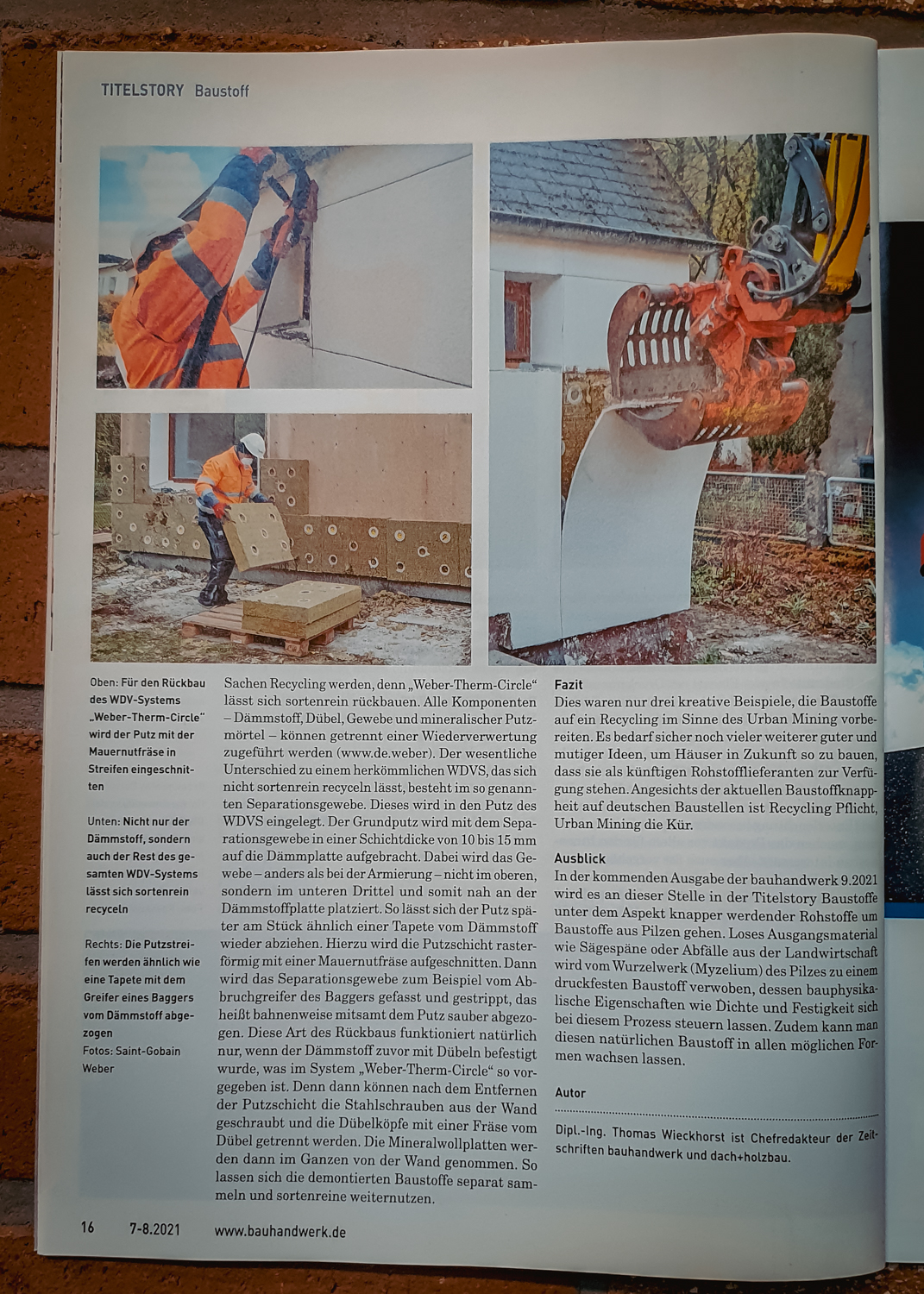 Bauhandwerk Magazine || StoneCycling