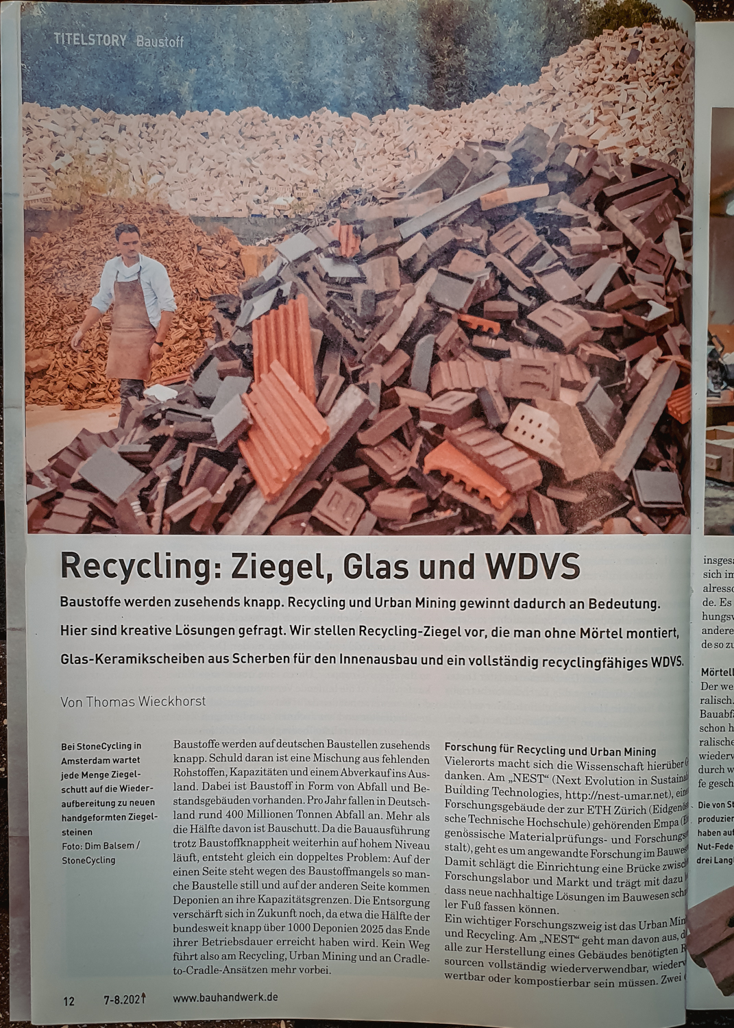 Bauhandwerk Magazine || StoneCycling