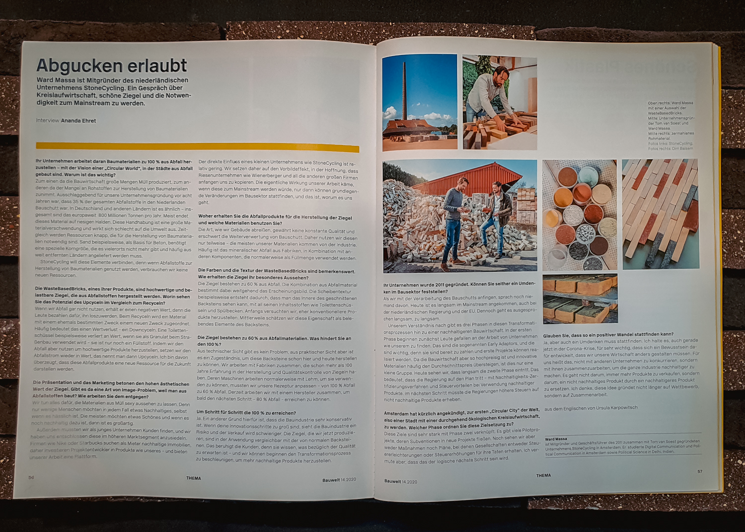 Bauwelt Praxis Magazine || StoneCycling