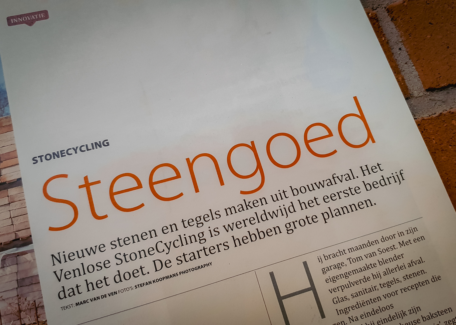Dichterbij Rabobank Magazine || StoneCycling Feature