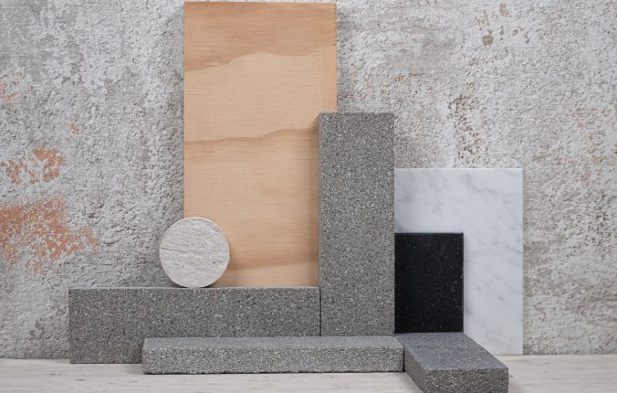 Sustainable Building Materials: BioCement BioBasedTiles®Salt & Pepper - StoneCycling® X Biomason®