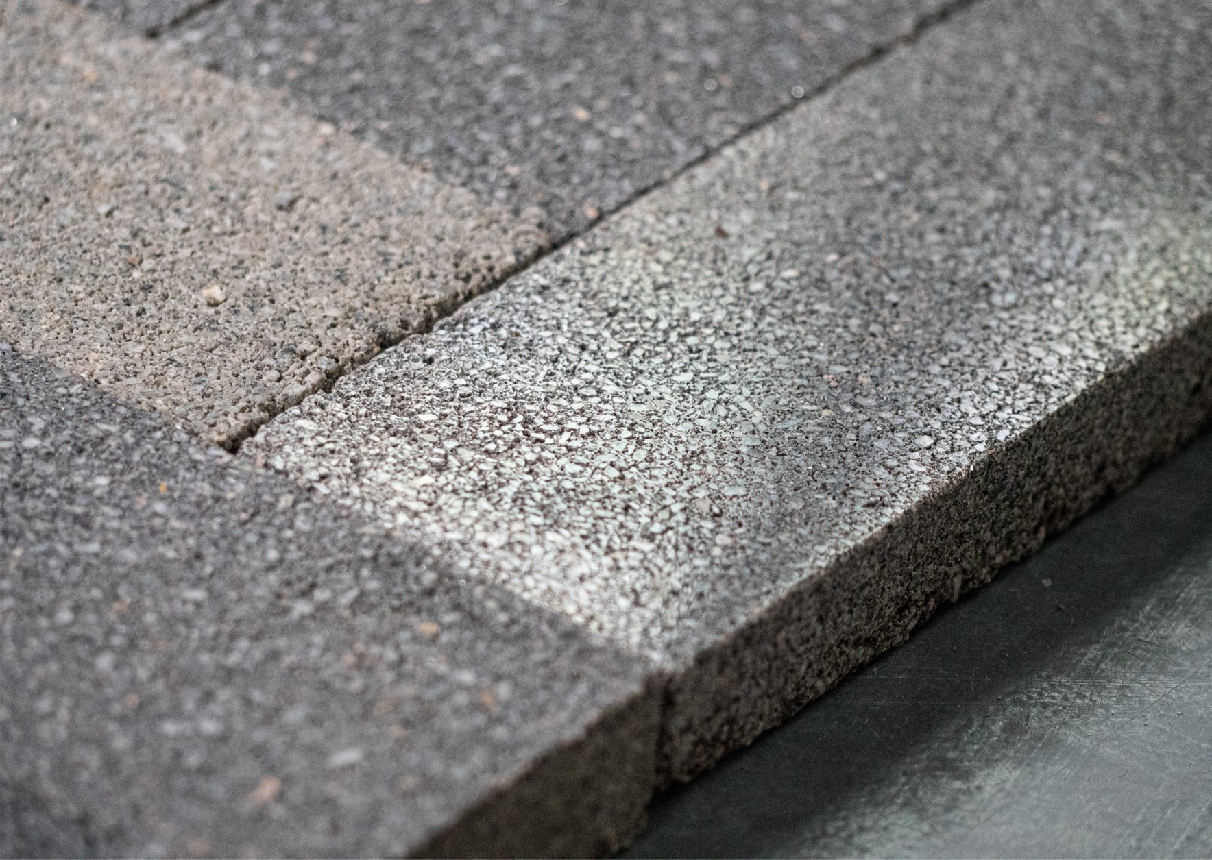 Sustainable Building Materials: BioCement BioBasedTiles®Salt & Pepper - StoneCycling® X Biomason®