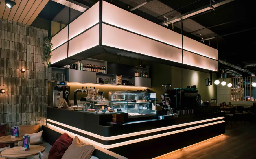 Walls of Upcycled Bottles at Anne & Max Flagship Café in Haarlem, The Netherlands