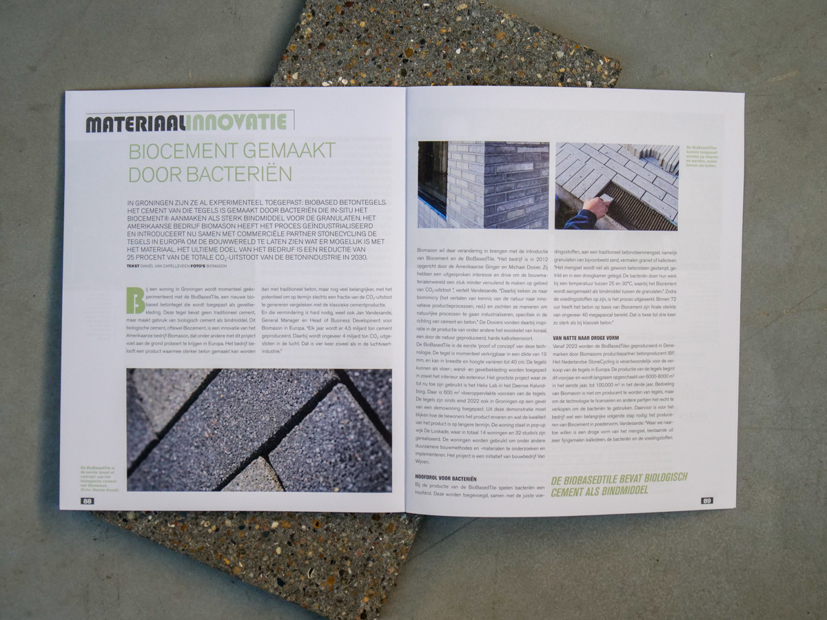 BioBasedTiles in Bouwwereld Magazine