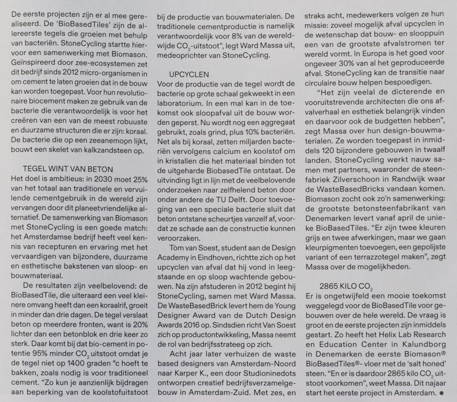 Dd Magazine Features BioBasedTiles