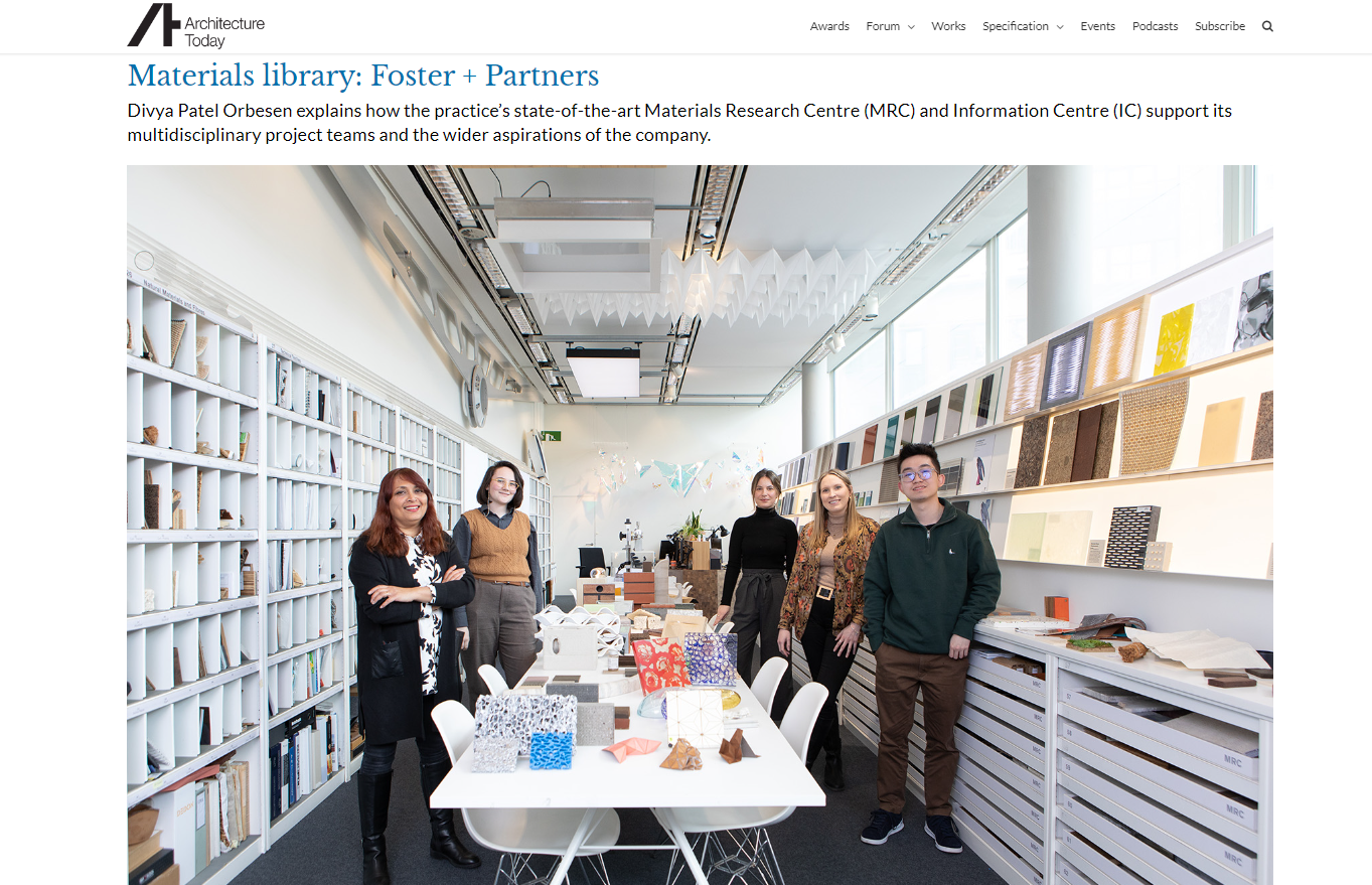 WasteBasedBricks Featured in Materials Library: Foster + Partners on Architecture Today