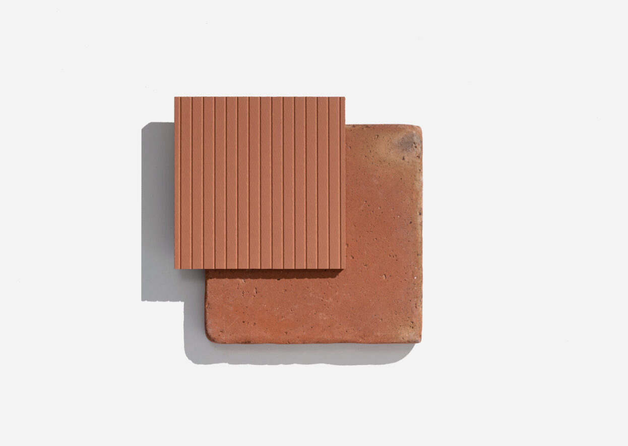 Paper Waste Panels - Line Terracotta - FRONT® Materials