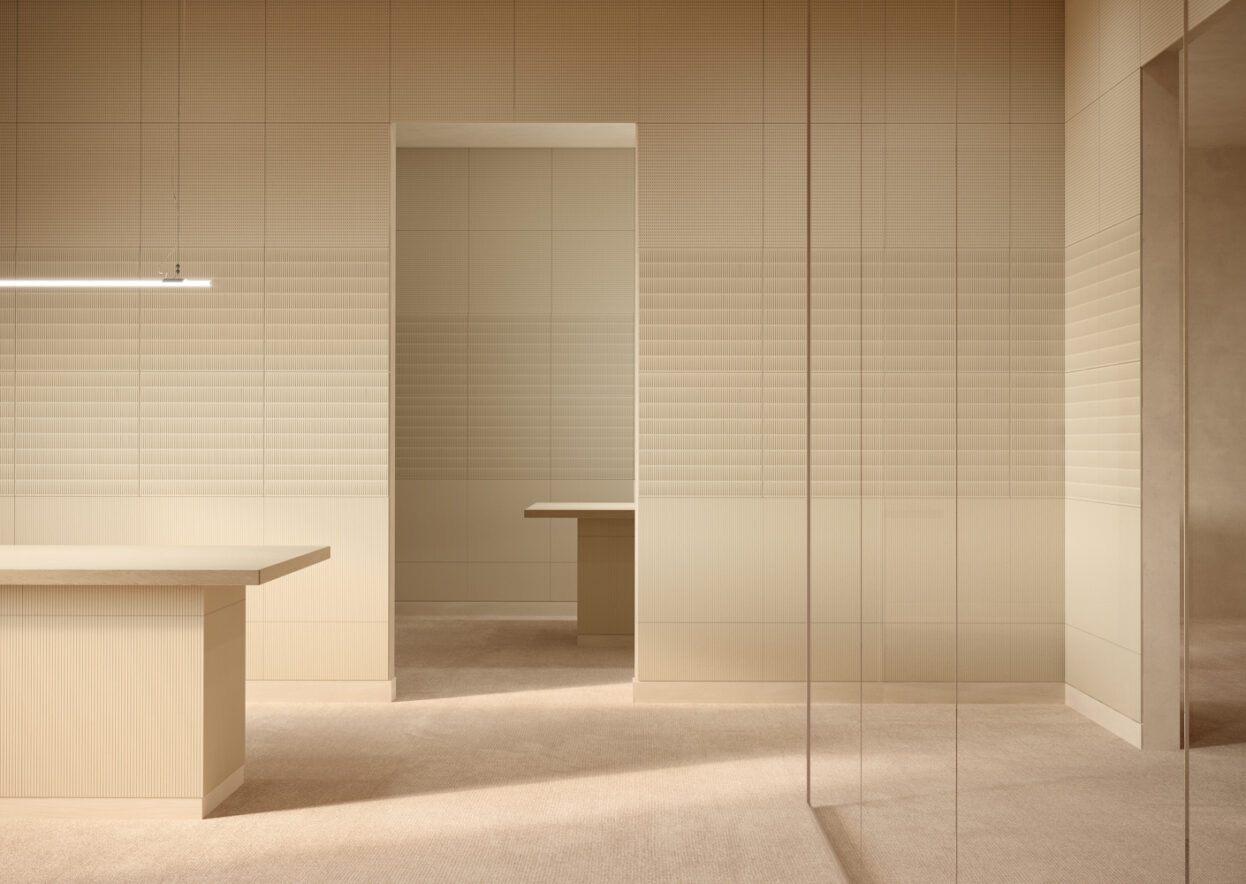 Paper Waste Panels - Stripe Line Natural - FRONT® Materials