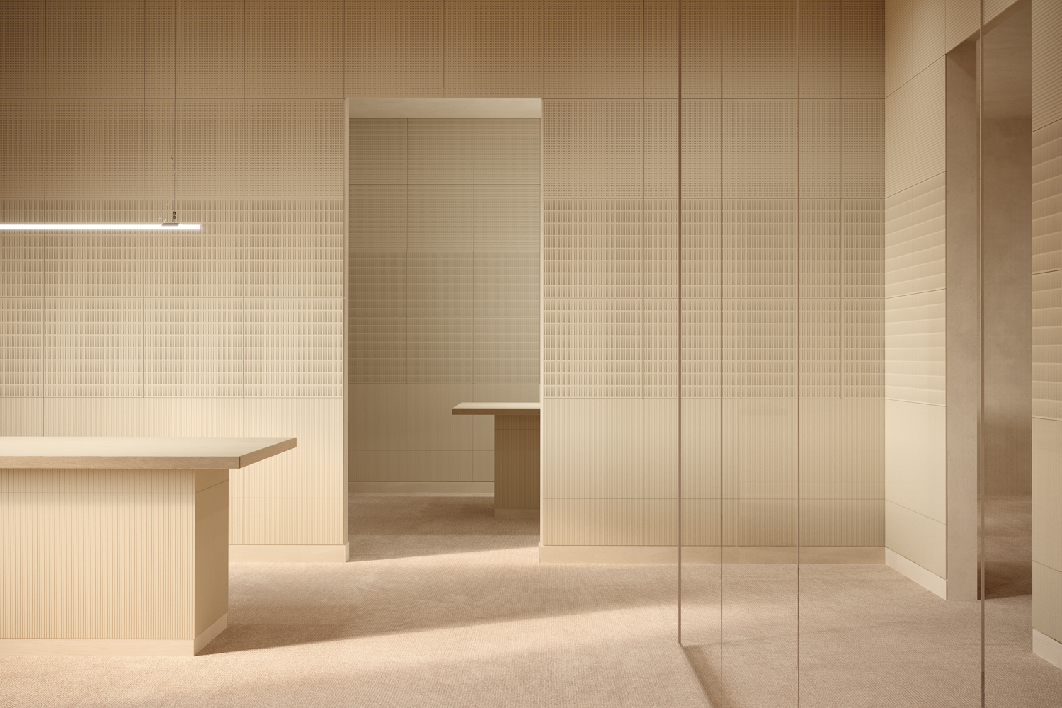 Paper Waste Panels - Stripe Line Natural - FRONT® Materials