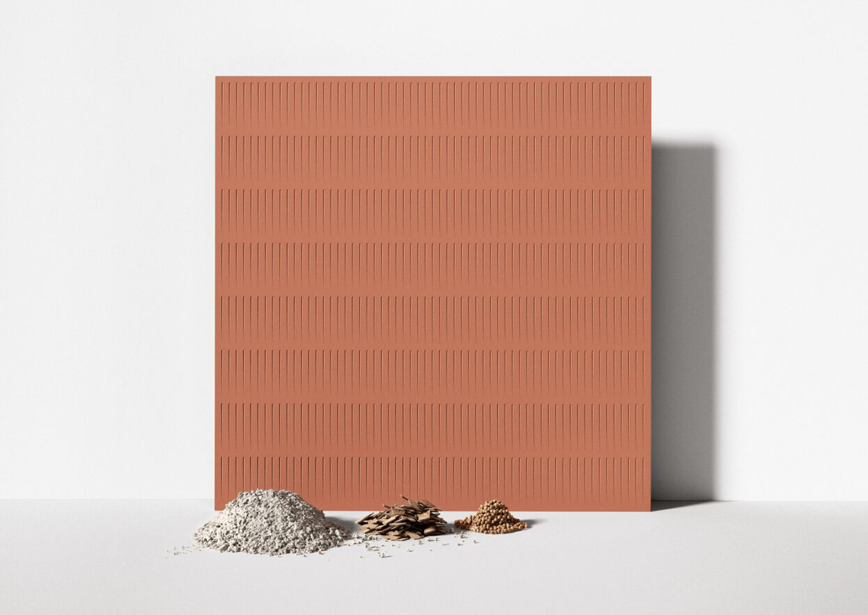 Paper Waste Panels - Stripe Terracotta - FRONT® Materials
