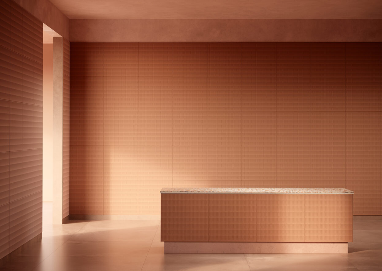 Paper Waste Panels - Stripe Terracotta - FRONT® Materials