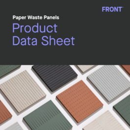 FRONT Materials - Paper Waste Panels - Product Data Sheet