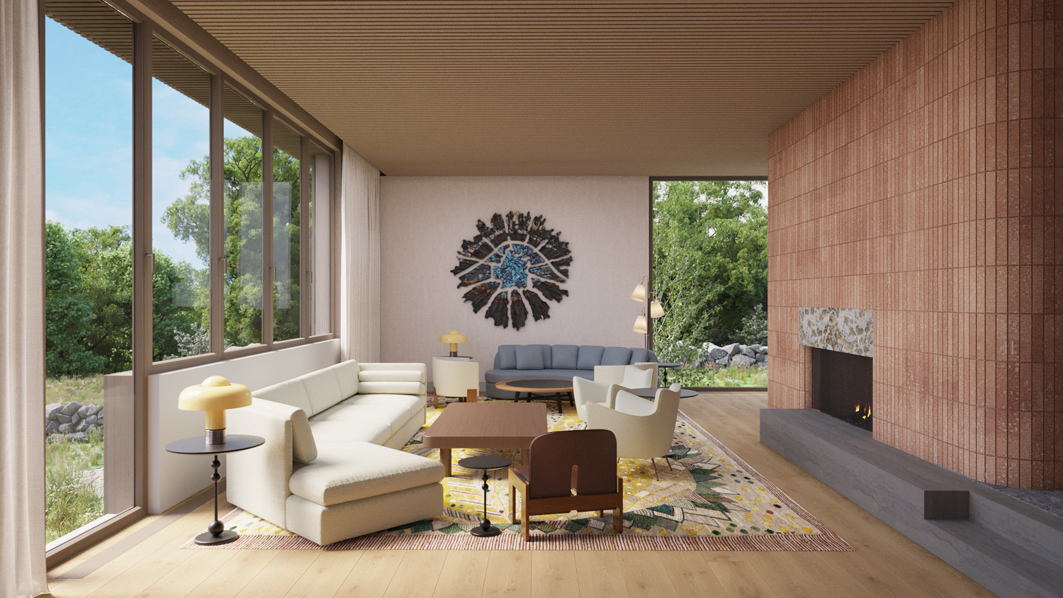 Custom-Shaped Bricks at Watershed House in New York State || FRONT