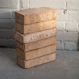 FRONT Materials - T036 - Caramel Punched & Sliced WasteBasedBricks