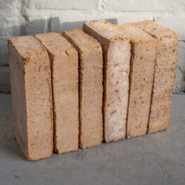 FRONT Materials - T036 - Caramel Punched & Sliced WasteBasedBricks
