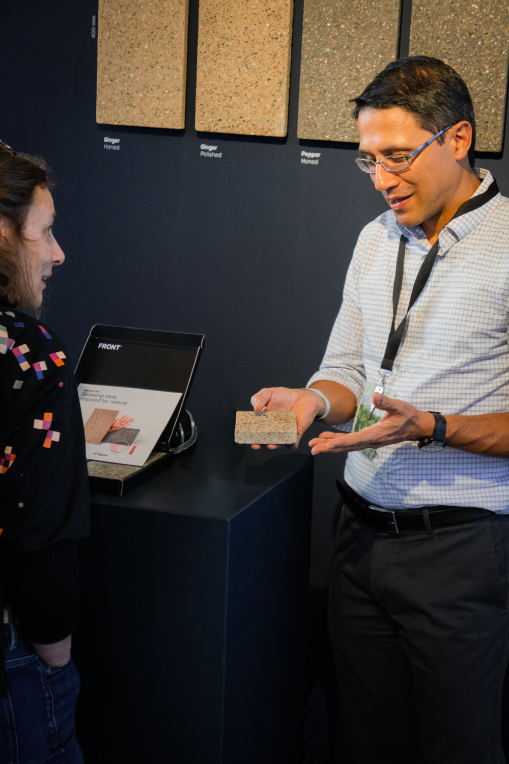 FRONT Showcasing Skip Tile and Mimmik Tile at MaterialDistrict