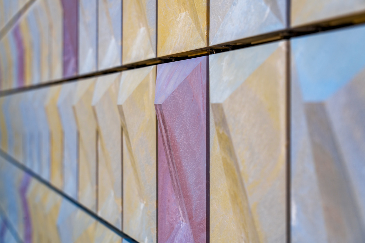 Second High Pretty Plastic Panel Facade at School in Alphen aan de Rijn, the Netherlands