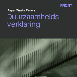 Paper Waste Panels - Duurzaamheidsverklaring